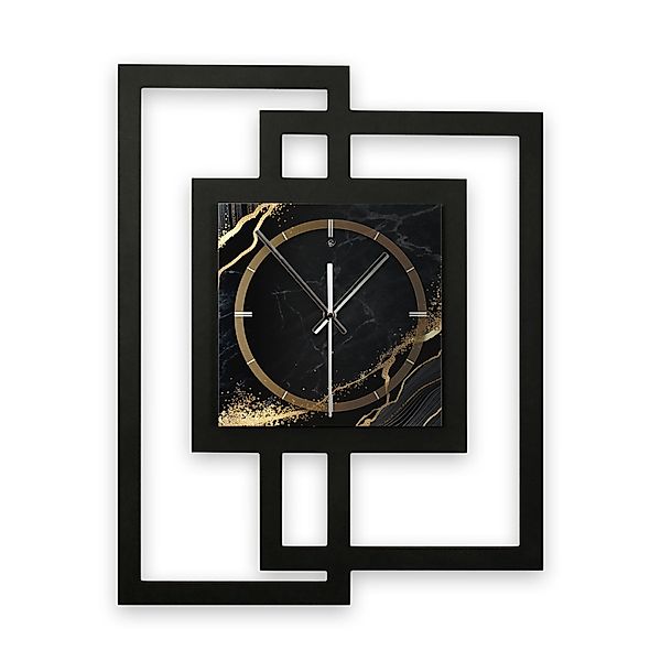 Kreative Feder Wanduhr Design-Wanduhr „Black & günstig online kaufen