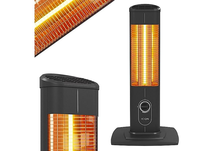 ICQN Heizstrahler IC1500 Stand Heizstrahler, Infrarotheizung, 1500 W, IP20 günstig online kaufen