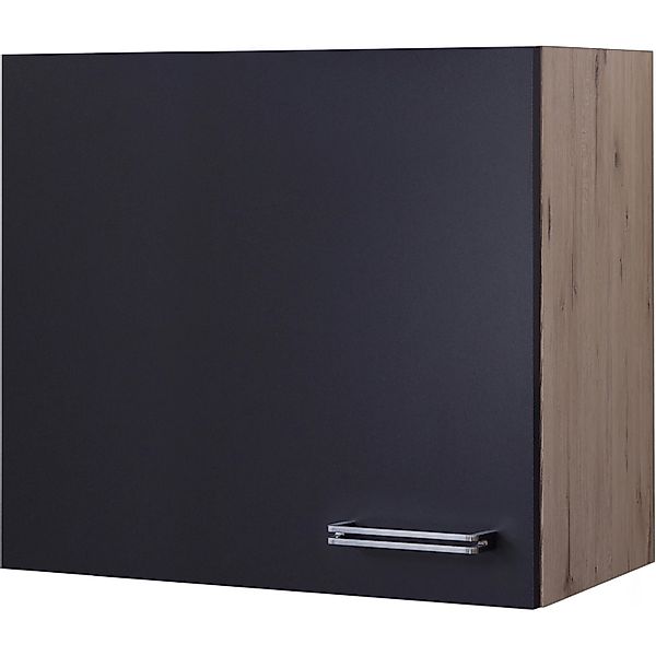Flex-Well Exclusiv Küchen-Hängeschrank Lara 60 cm Anthrazit-San Remo Eiche günstig online kaufen