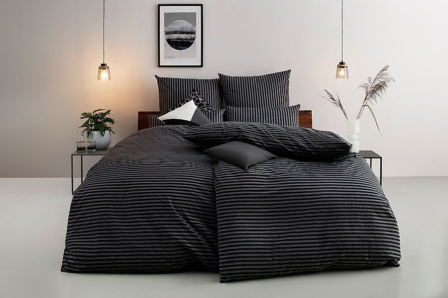 Bruno Banani Bettwäsche "Jassen" 2 tlg. moderne Bettwäsche aus Baumwolle, B günstig online kaufen