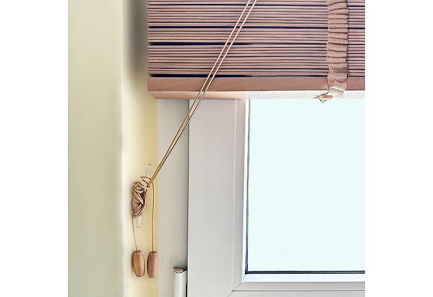 Sol Royal Jalousie Holzjalousie 50mm Rollo SolDecor BE5, 75x180cm, Schwarz, günstig online kaufen