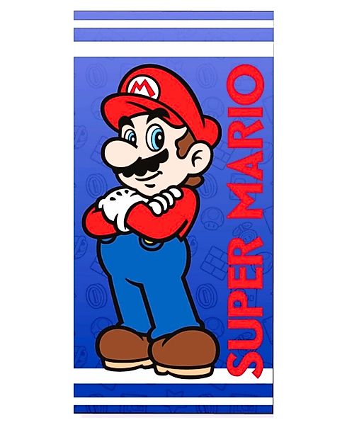 Super Mario Badetuch, Mikrofaser, Kinder Strandtuch günstig online kaufen