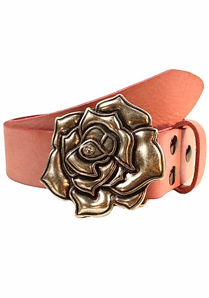 Rettungsring Gürtel Ledergürtel austauschbare Schließe, Rose flach mit echt günstig online kaufen