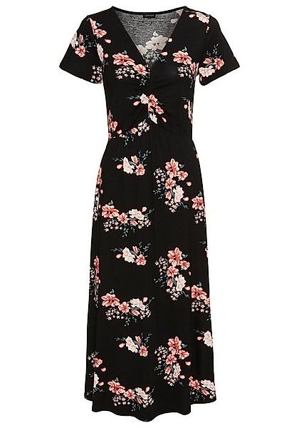 Laura Scott Sommerkleid mit romantischem Blumendruck und Raffung, Midikleid günstig online kaufen