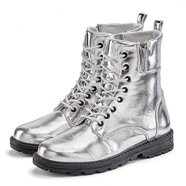 LASCANA Stiefelette im angesagten Metallic-Look, Stiefel, Boots VEGAN günstig online kaufen