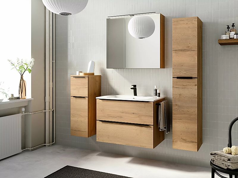 nobilia® Spiegelschrank »Prina«, (inkl. Beleuchtung mit Dimmerfunktion), in günstig online kaufen