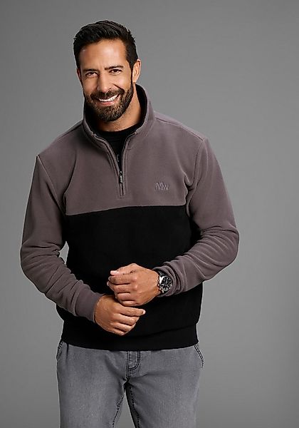 Man's World Fleecepullover Troyer mit Kontrast-Part, ideal für den Übergang günstig online kaufen