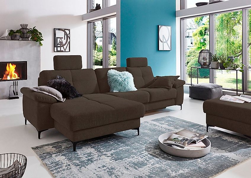 3C Carina Ecksofa Burnaby L-Form, 2 Kopfstützen, optional mit Schlaf- und m günstig online kaufen