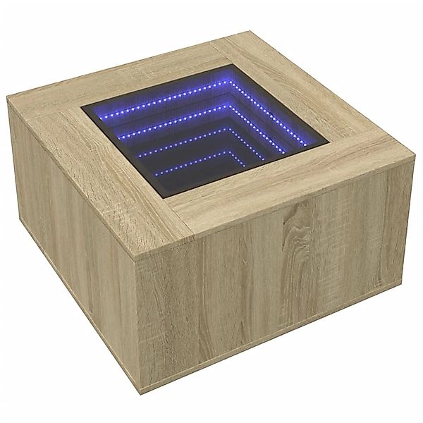 vidaXL LED-Couchtisch Sonoma-Eiche 60x60x40 cm Holzwerkstoff 847569 günstig online kaufen