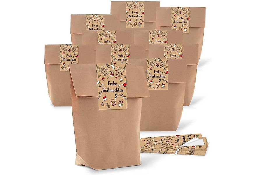 Logbuch-Verlag Dekofigur Braune Weihnachtstüten 14 x 22 x 5,6 cm mit Weihna günstig online kaufen