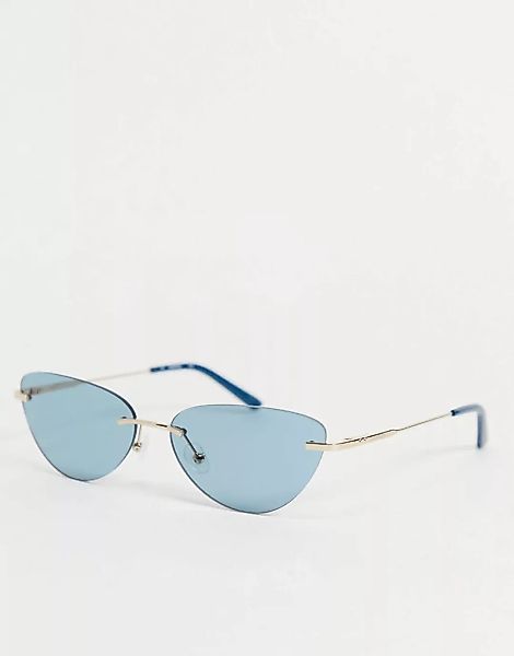 Calvin Klein – CK19124S – Cat-Eye-Sonnenbrille-Blau günstig online kaufen