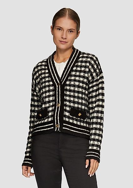 s.Oliver Cardigan Strickjacke Cardigan mit Karomuster günstig online kaufen