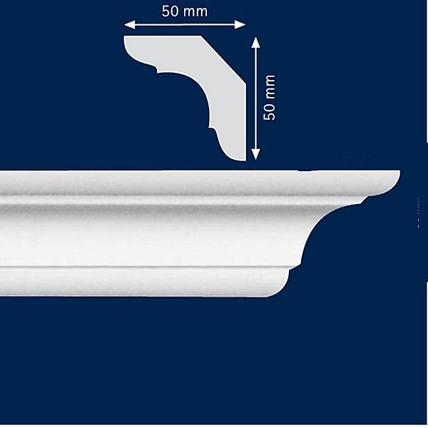 PROVISTON Stuckleiste Polystyrol, 50 x 50 günstig online kaufen