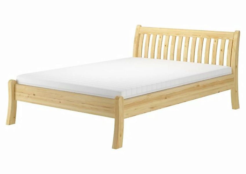 ERST-HOLZ Bett Massivholzbett Doppelbett 140x200 cm geschwungen natur Kiefe günstig online kaufen