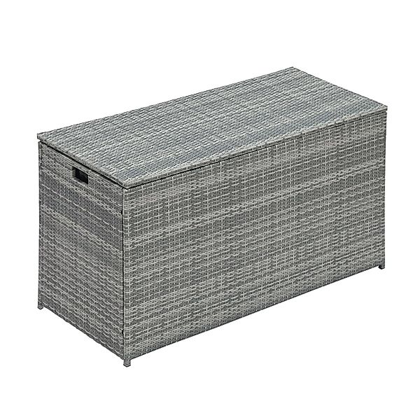 Teamson Home Terrasse Gartenmöbel Rattan Aufbewahrungsbox Grau günstig online kaufen