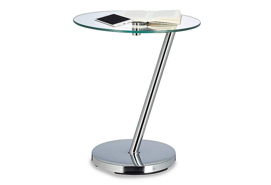 relaxdays Beistelltisch Kaffeetisch Glas und Metall günstig online kaufen