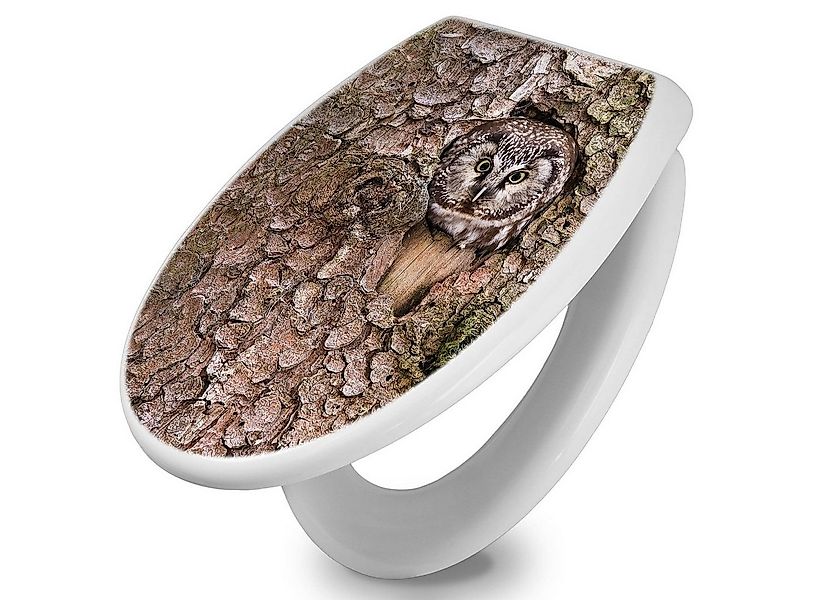 banjado WC-Sitz mit Absenkautomatik Motiv Eule (umweltfreundliches Material günstig online kaufen