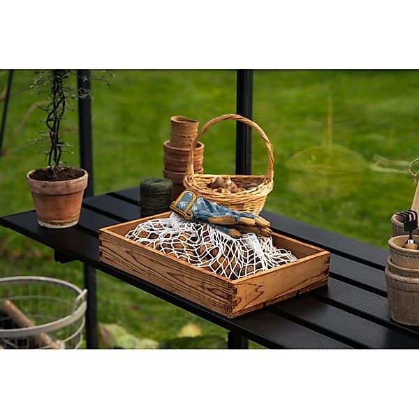 Halls Klappbarer Lamellentisch 178 cm x 55 cm Schwarz günstig online kaufen