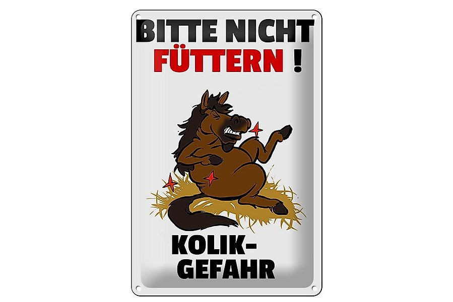 Femer GmbH Metallschild Hinweis 20x30cm bitte nicht füttern Pferd Kolik, (1 günstig online kaufen