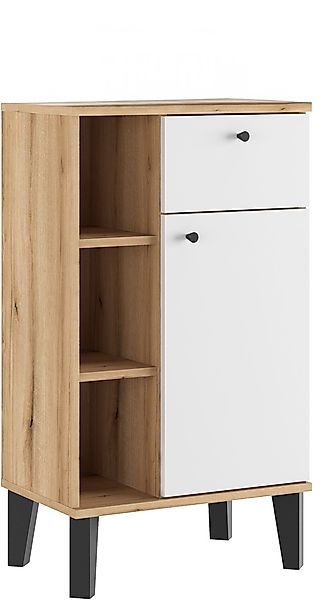 INOSIGN Midischrank "Oslo, Badschrank mit Knopfgriff, Schrank im skandinavi günstig online kaufen