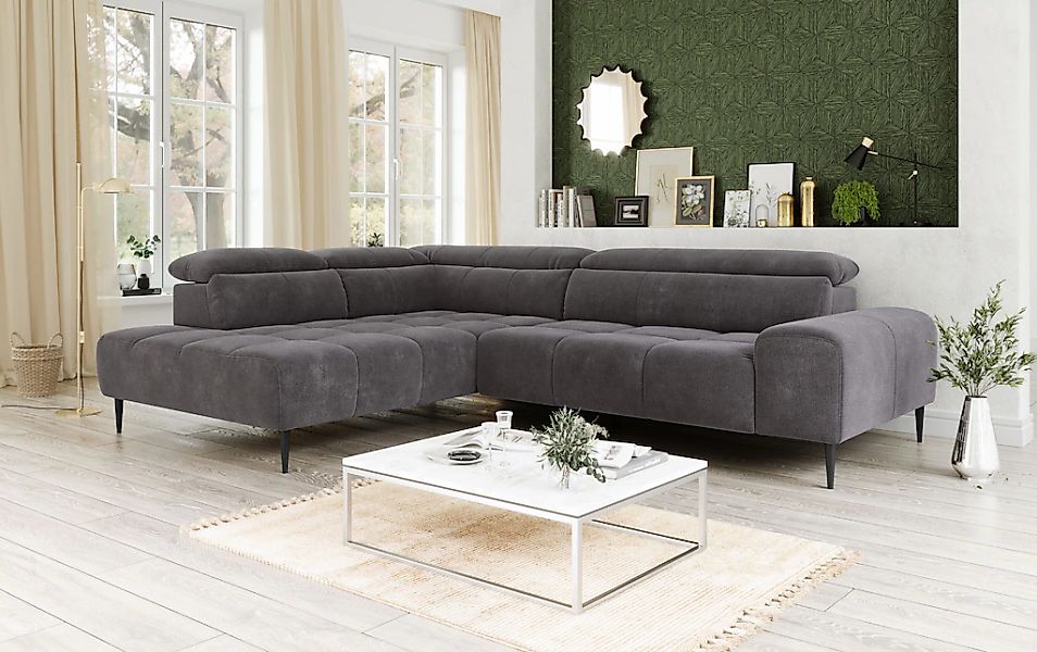 COTTA Ecksofa "Theo L-Form, B: 298 cm" mit Kopfteilverstellung, optional Si günstig online kaufen