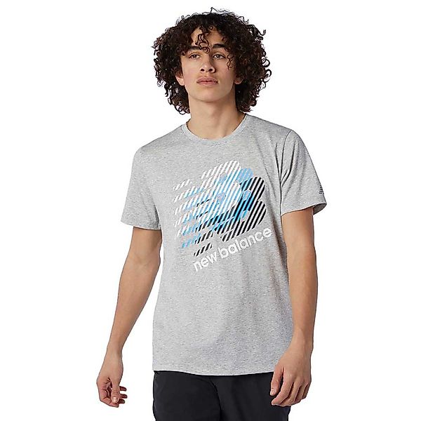 New Balance Graphic Heathertech Kurzarm T-shirt L Athletic Grey Heather günstig online kaufen
