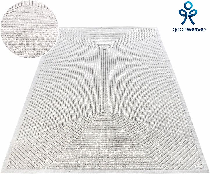 my home Wollteppich "Sola, Wolle, Hoch-Tief-Struktur, maschinell gewebt" re günstig online kaufen