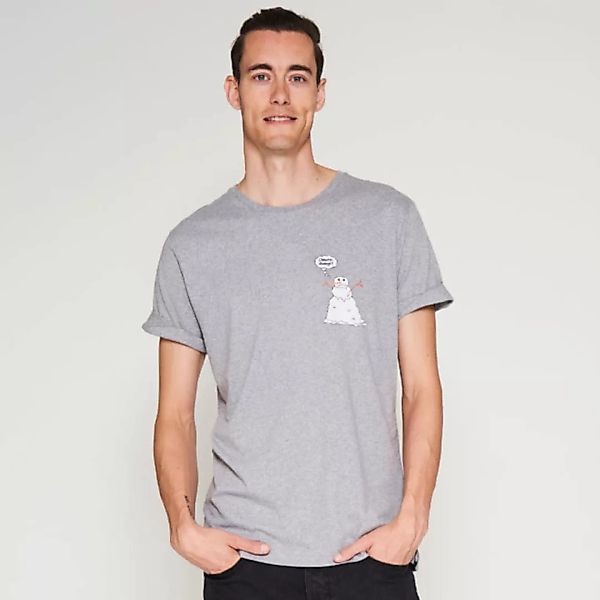 T-shirt Mit Krempelärmeln Climate Change Hellgrau günstig online kaufen