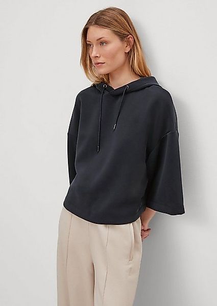 comma casual identity Kurzarmshirt Sweatshirt aus Modalmix Label-Patch günstig online kaufen