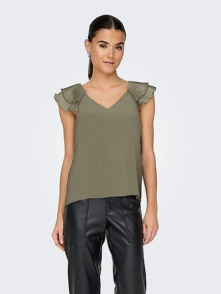 ONLY Blusenshirt ONLASTA LIFE CAPSLEEVE V-NECK TOP PTM günstig online kaufen