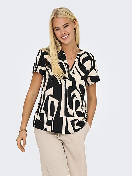 ONLY Blusenshirt ONLELITE LIFE S/S V-NECK günstig online kaufen