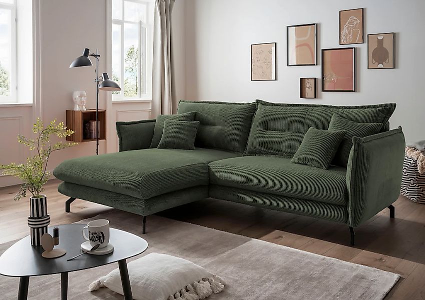 Home affaire Ecksofa "LAVA Breite 255 cm, modern und elegant, aktuelle Kiss günstig online kaufen