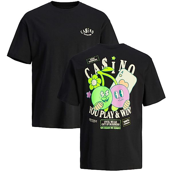 Jack&Jones T-Shirt mit Print auf Vorder- und Rückseite Farbe schwarz Größe: günstig online kaufen