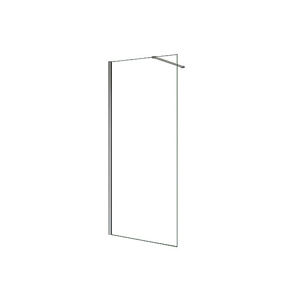 Duschparadies Walk in Dusche 90 x 200cm Duschwand mit 90cm Stabilisierungss günstig online kaufen