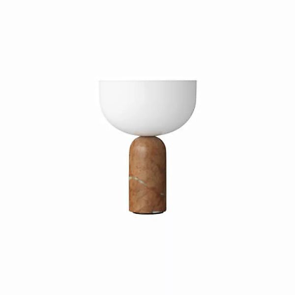 Schnurlosleuchte Kizu LED stein orange / Sockel Marmor - H 24 cm - NEW WORK günstig online kaufen