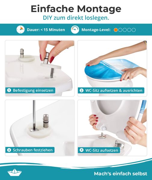 Calmwaters WC-Sitz Motiv Original, Motiv Meeresglanz, günstig online kaufen