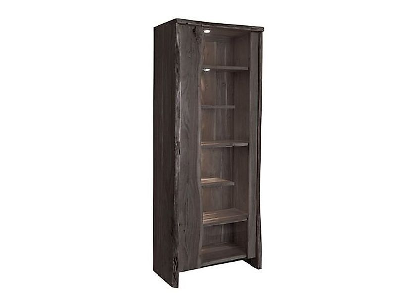 Massivmoebel24 Standvitrine (Vitrine Akazie 81x45x204 grau lackiert PURE AC günstig online kaufen