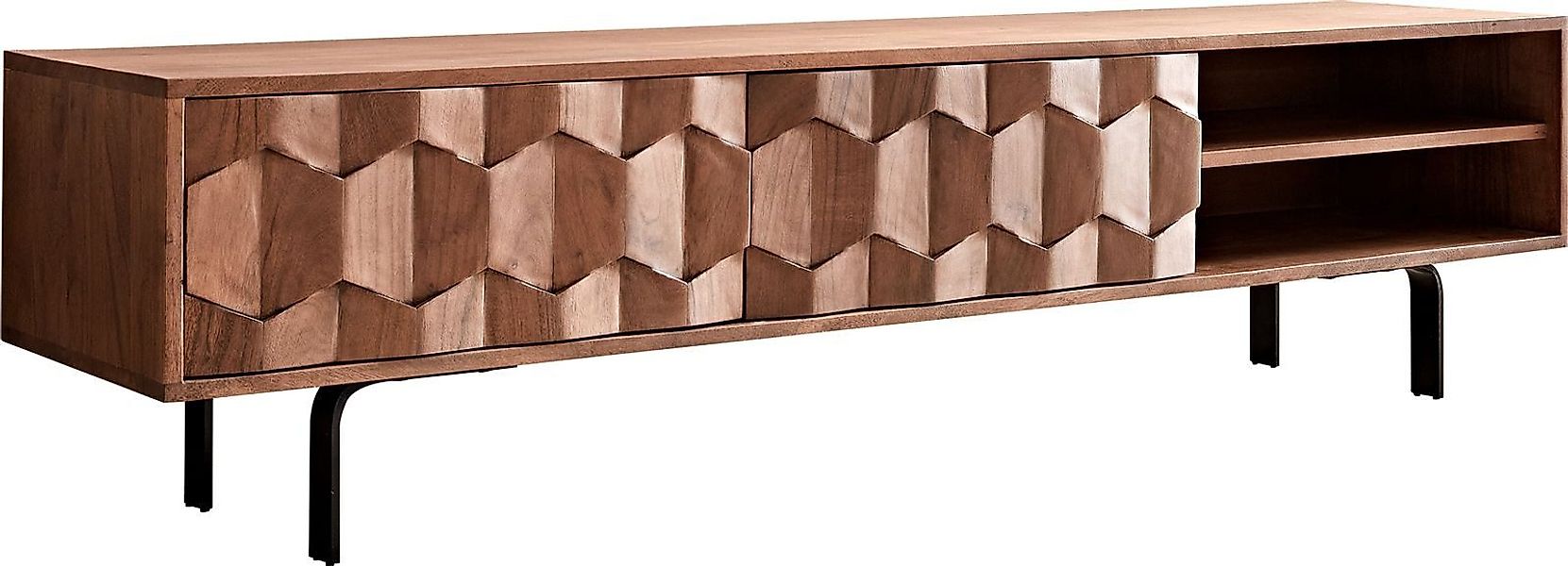 DELIFE Lowboard Fevo, Fevo Akazie Braun günstig online kaufen