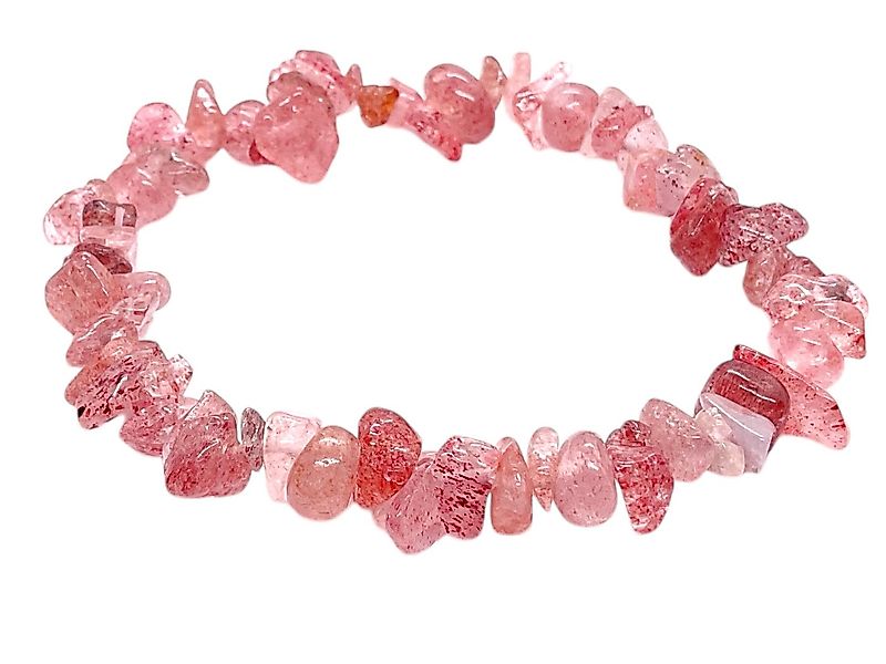 Steinfixx® Armband Erdbeerquarz Splitterarmband - Brasilien - Der gute Laun günstig online kaufen