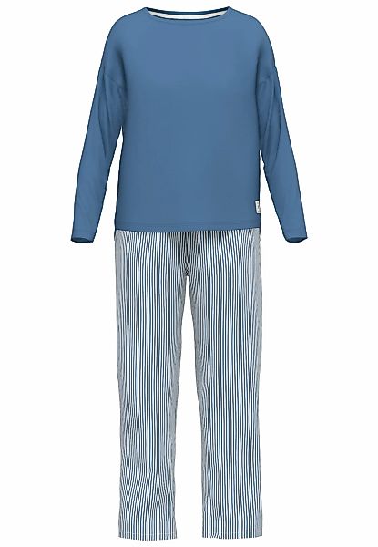 TOM TAILOR Pyjama "Positivism" 2 Stk. tlg., Streifendesign, Langarm, Rundha günstig online kaufen