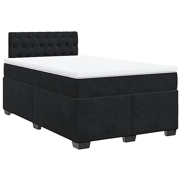 vidaXL Boxspringbett mit Matratze Schwarz 120x200 cm Samt 3288590 günstig online kaufen