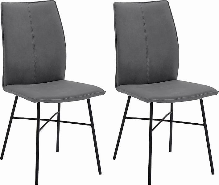 NIEHOFF SITZMÖBEL 4-Fußstuhl "Capri" (Set) 2 Stk. Leder PRISMA Bezug in Mic günstig online kaufen