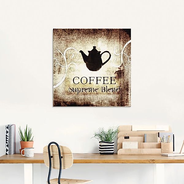Artland Glasbild »Kaffee«, Getränke, (1 St.), in verschiedenen Größen günstig online kaufen