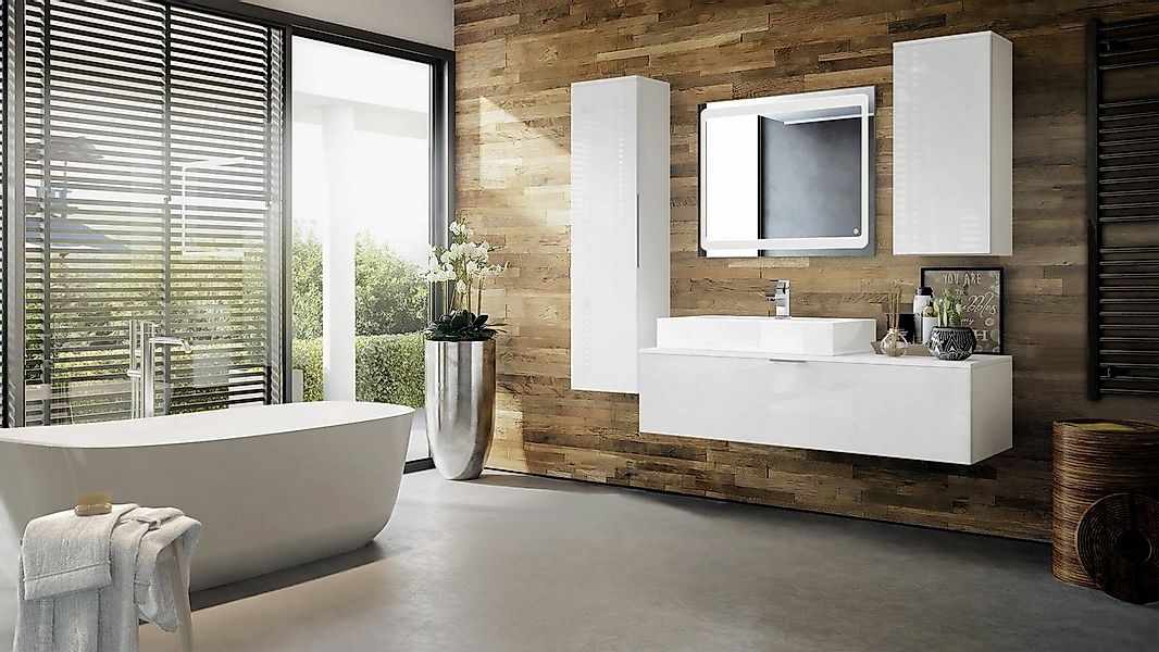 Vladon Badmöbel-Set Beach, (Badezimmer-Set, mit 2 Hochschränken und 1 Unter günstig online kaufen