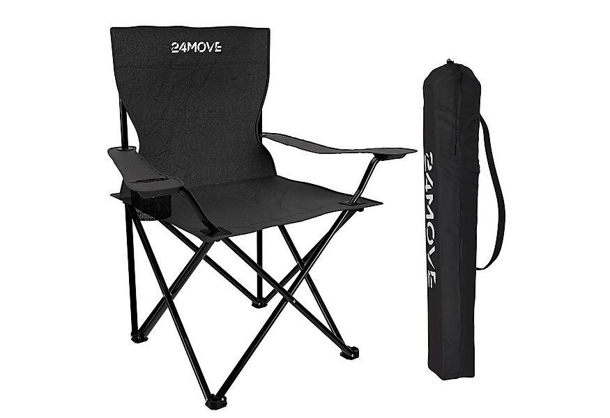 24Move Campingstuhl 24MOVE® Campingstuhl, 2er Set, Anglerstuhl, Getränkehal günstig online kaufen