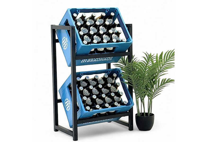 DanDiBo Flaschenregal Getränkekistenregal 2 Kisten Schmal Metall Stehend 96 günstig online kaufen