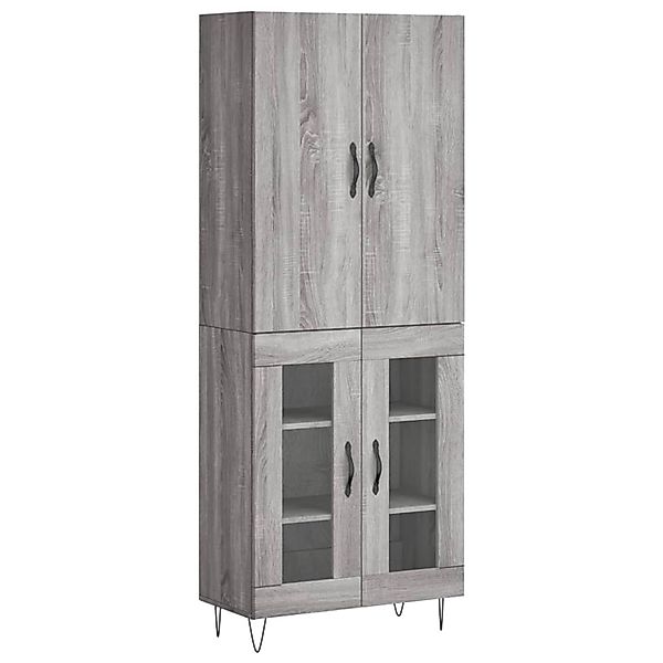 vidaXL Highboard Grau Sonoma 69,5x34x180 cm Holzwerkstoff 3198071 günstig online kaufen