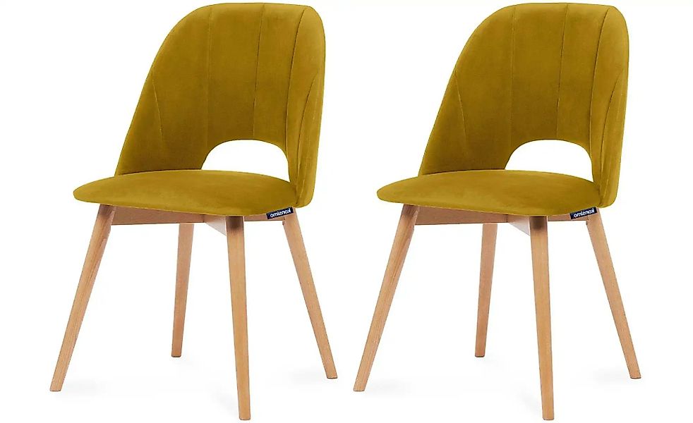 KONSIMO Polsterstuhl 2er-Set   ¦ gelb ¦ Maße (cm): B: 48 H: 86 Stühle > Pol günstig online kaufen
