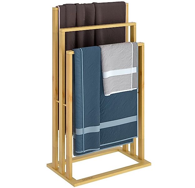 Casaria Handtuchständer, Freistehend Bambus Holz Handtuchhalter Ohne Bohren günstig online kaufen