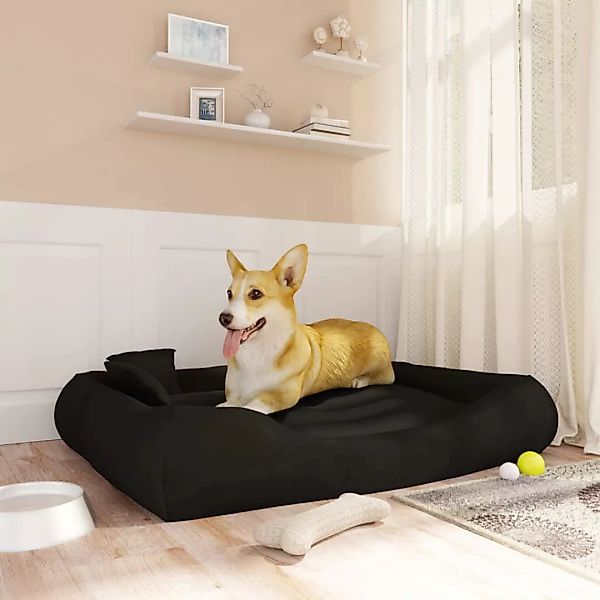 Vidaxl Hundebett Mit Kissen Schwarz 115x100x20 Cm Oxford-gewebe günstig online kaufen